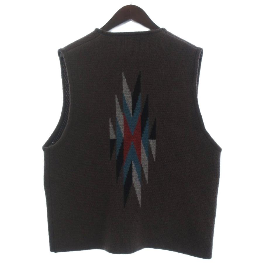 ジオトロワーク Geotrowork ベスト ジレ ニット チマヨ柄 オルテガ柄