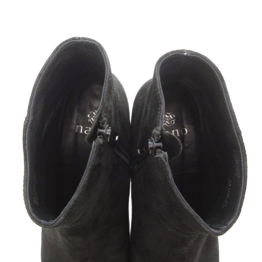 ナノ&コー nano&co ショートブーツ サイドジップ チャンキーヒール