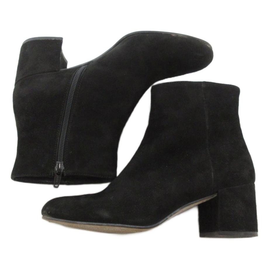 ナノ&コー nano&co ショートブーツ サイドジップ チャンキーヒール