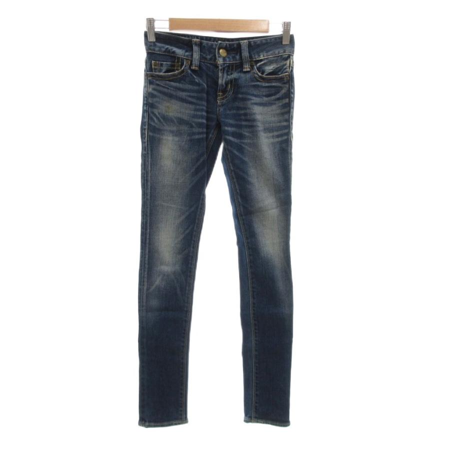超美品 MOUSSY MVS ブーツカットデニム ブルー ロング丈 W26 【公式通販】