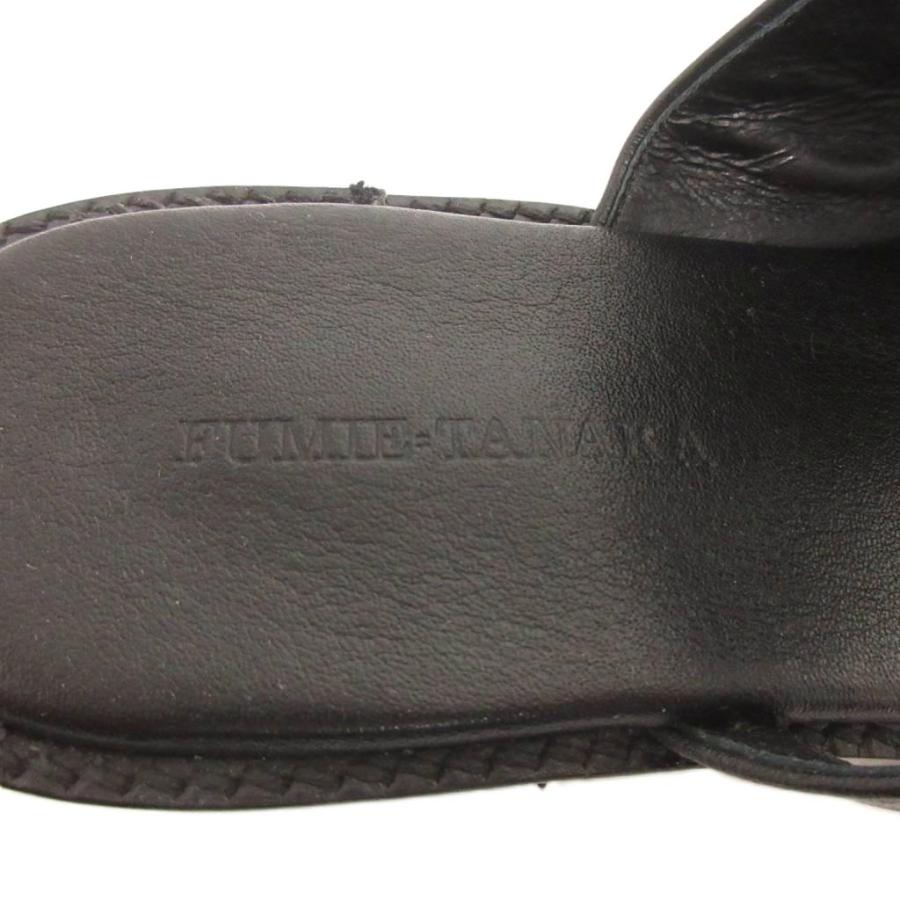 【中古】未使用品 フミエタナカ カバーフィンガーサンダル トング レザー フラット F23S-80 36 黒 ブラック 未使用品 フミエタナカ FUMIE TANAKA カバーフィンガーサンダル cover