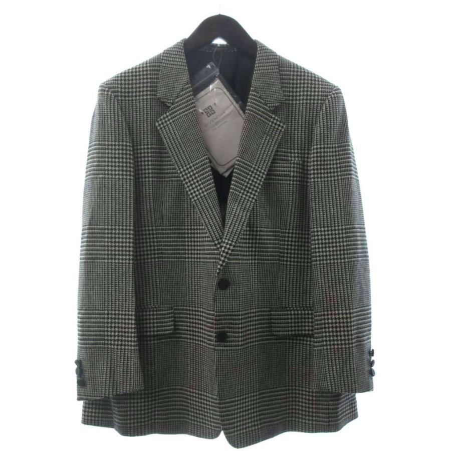 ジバンシィ GIVENCHY 美品 テーラードジャケット 長袖 チェック 背抜き