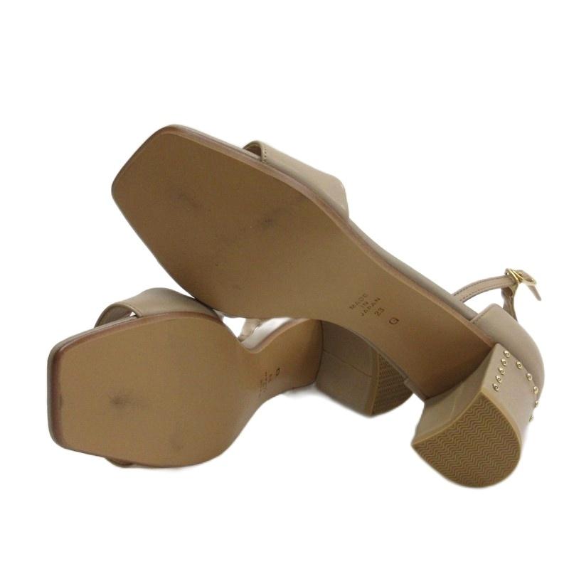 DIANA（ダイアナ） サンダル アンクルストラップ スタッズ ベージュ