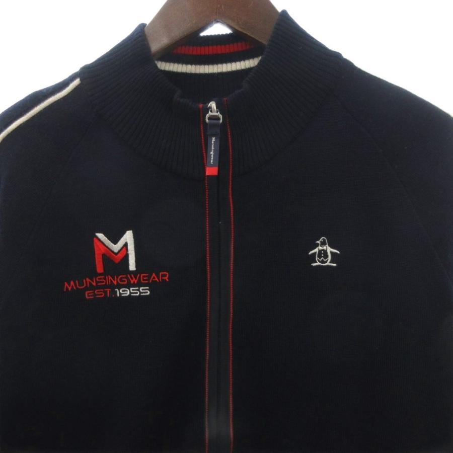 マンシングウェア MUNSINGWEAR ニットジャケット ブルゾン フルジップ