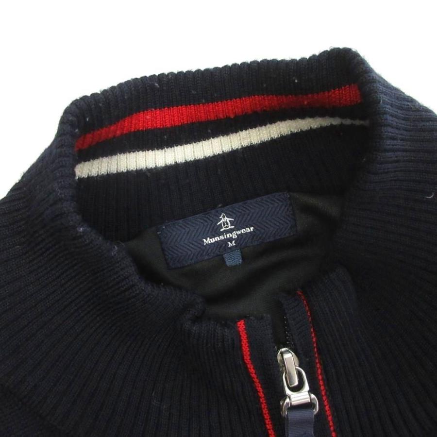 マンシングウェア MUNSINGWEAR ニットジャケット ブルゾン フルジップ