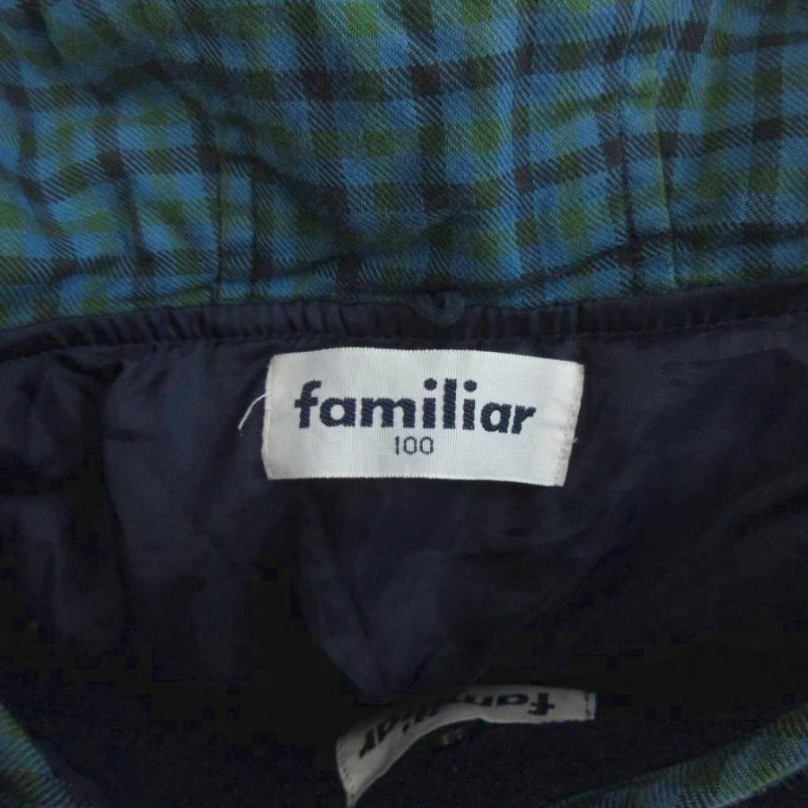 ファミリア Familiar リバーシブルジャケット コート 長袖 フード 紺