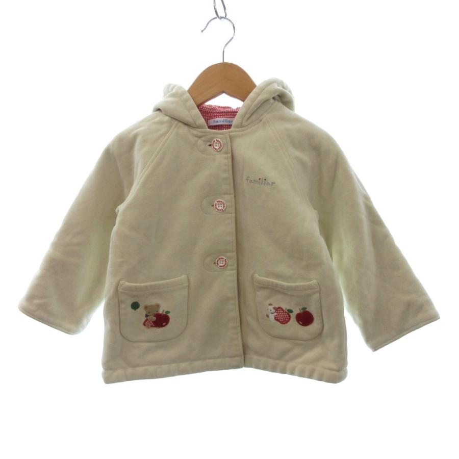 ファミリア Familiar ジャケット ブルゾン ボタン 裏地千鳥柄 フーディ