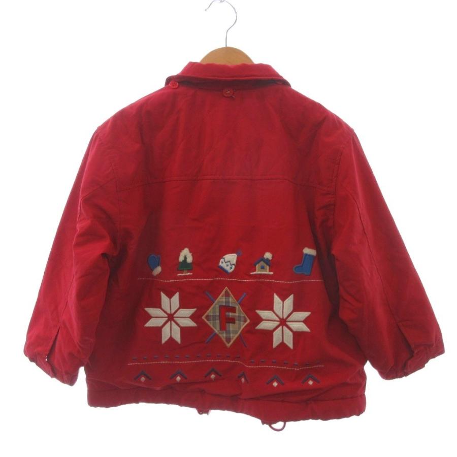 【美品】ファミリア　familiar ブルゾン　ジャケット　耳つき　100cm ファミリア Familiar ジャケット ブルゾン 刺繍 赤 レッド 110cm