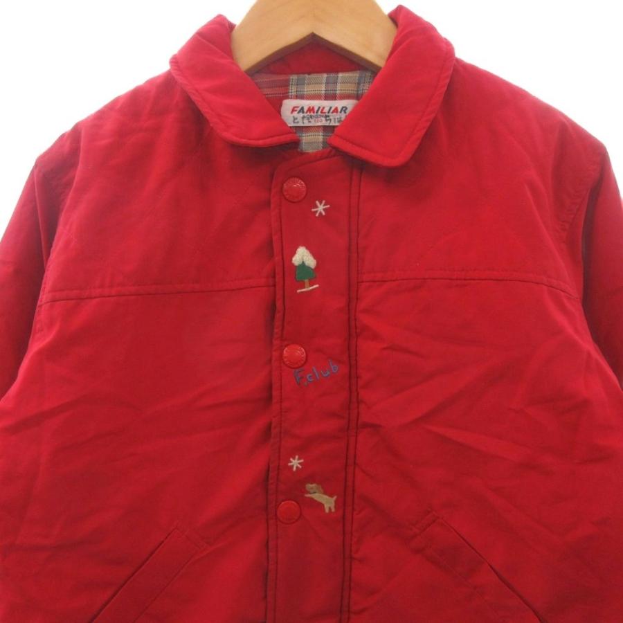 ファミリア Familiar ジャケット ブルゾン 刺繍 赤 レッド 110cm