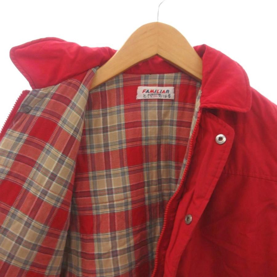 ファミリア　ジャケット　レッド ファミリア Familiar ジャケット ブルゾン 刺繍 赤 レッド 110cm
