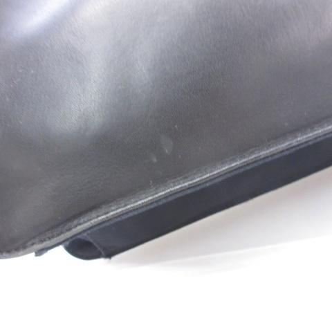 クレージュ courreges レザー ショルダーバッグ ブラック 鞄 □GY99