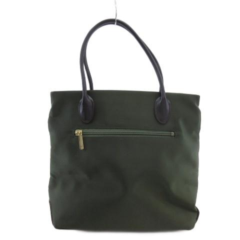 ハナエモリ HANAE MORI ハンドバッグ ナイロン ポーチ付き カーキ