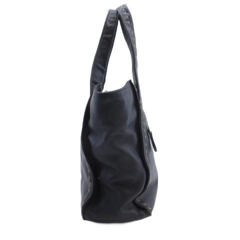 Kitamura（キタムラ） レザー ハンドバッグ ロゴ ブラック 鞄 □GY99