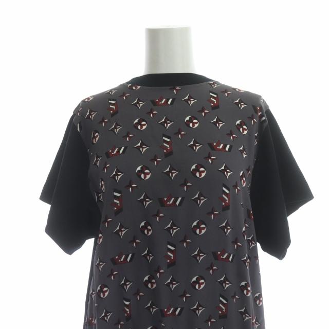 ルイヴィトン LOUIS VUITTON モノグラム 切替 ドローコード ワンピース  