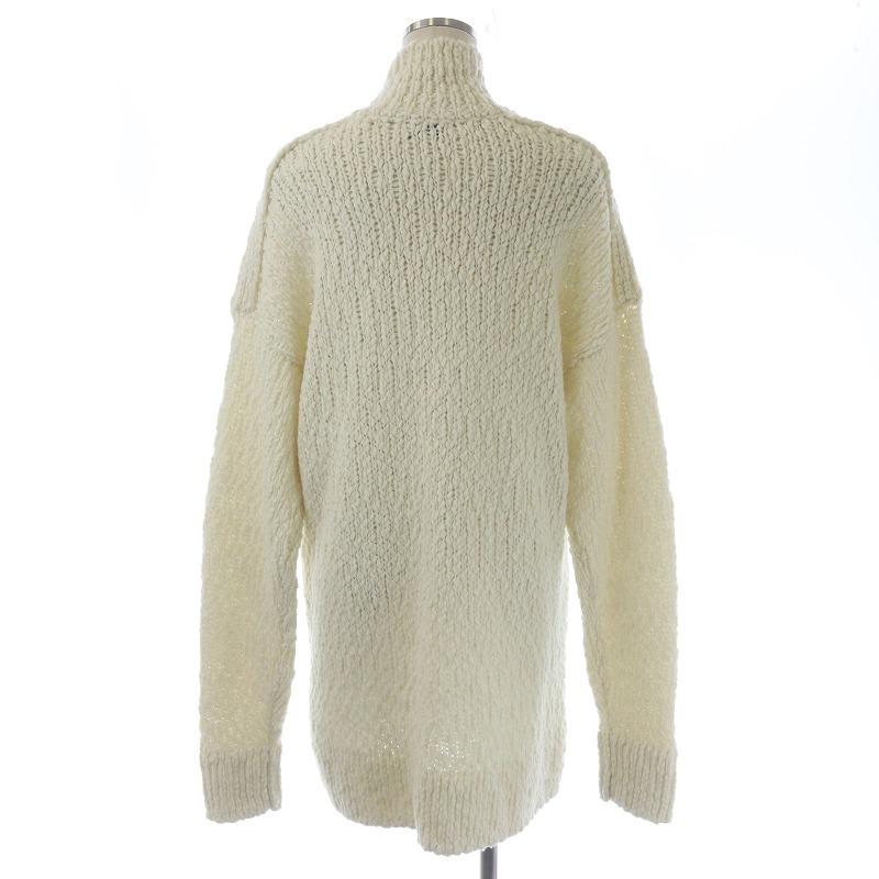 モンクレール MONCLER 21AW logo-intarsia knitted jumper ニット ロゴ ウール混 アルパカ混 M アイボリー 黒 ブラック G20939F00008M1280｜vectorpremium｜02