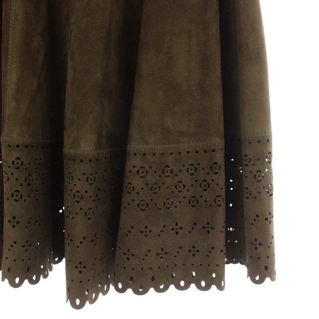 Louis Vuittonスエード(羊)膝丈スカート40サイズ