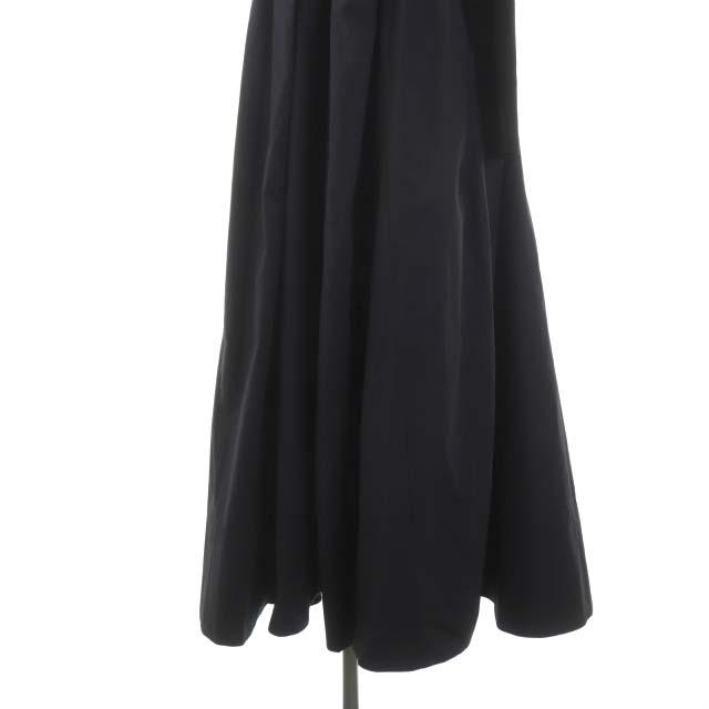 タグ付き　定価8万　アドーア シュリンクライトタフタワンピース ブラック アドーア ADORE 23SS ライトタフタドッキングワンピース 長袖