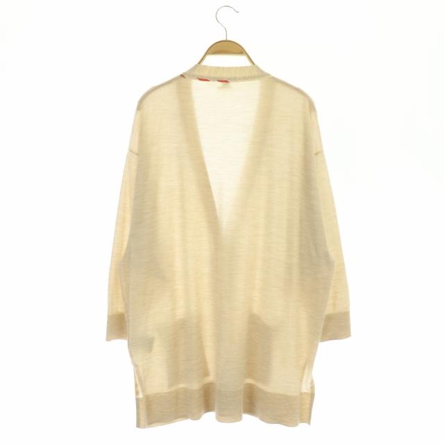 エルメス HERMES スカーフ柄パイピングシルクVネックロング  