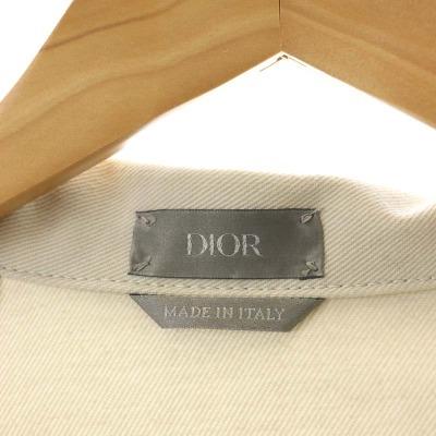 クリスチャンディオール Christian Dior CD 1947 オーバーシャツ ジャケット バックロゴ刺繍 46 ライトグレージュ 293D486B307X メンズ｜vectorpremium｜03