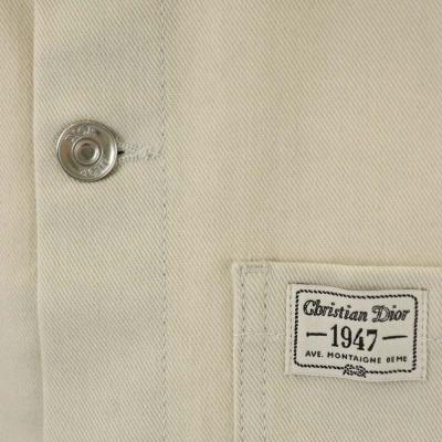 クリスチャンディオール Christian Dior CD 1947 オーバーシャツ ジャケット バックロゴ刺繍 46 ライトグレージュ 293D486B307X メンズ｜vectorpremium｜07