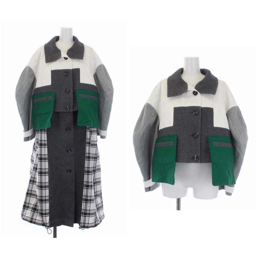 エンフォルド ENFOLD 22SS 2WAY ロングコート ショートコート エンフォルド ENFOLD 22SS 2WAY ロングコート ショートコート