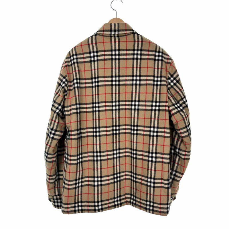 バーバリー BURBERRY ノバチェックシャツ ジャケット オーバーサイズ 裏ボア ウール XS ベージュ 8043839 メンズ｜vectorpremium｜02