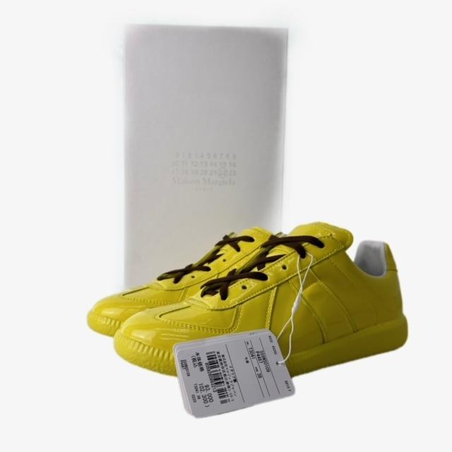 未使用品 メゾンマルジェラ 22 Maison Margiela 22 Sneakers S038-MM FEMALE SHOES MAIN レザー スニーカー 38 黄色 イエロー S58WS0109■G｜vectorpremium｜08