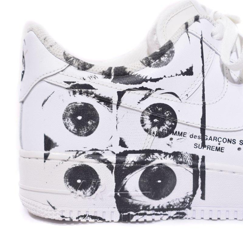 ナイキ NIKE シュプリーム SUPREME コムデギャルソン COMME DES GARCON AIR FORCE 1 WHITE エアフォース1 スニーカー US10.5 白 923044-100｜vectorpremium｜08