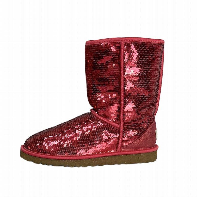 アグ UGG CLASSIC SHORT SPARKLES スパンコールブーツ ピンク ラメ 