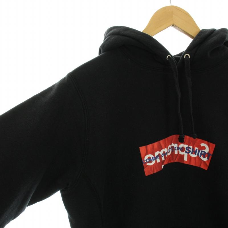 Supreme コムデギャルソン　ブラック パーカー M Supreme×COMME des GARCONS SHIRT 2018AW Split Bo