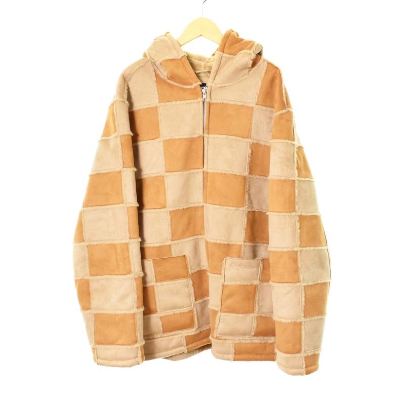 シュプリーム SUPREME 20SS Faux Suede Patchwork Hooded Jacket 