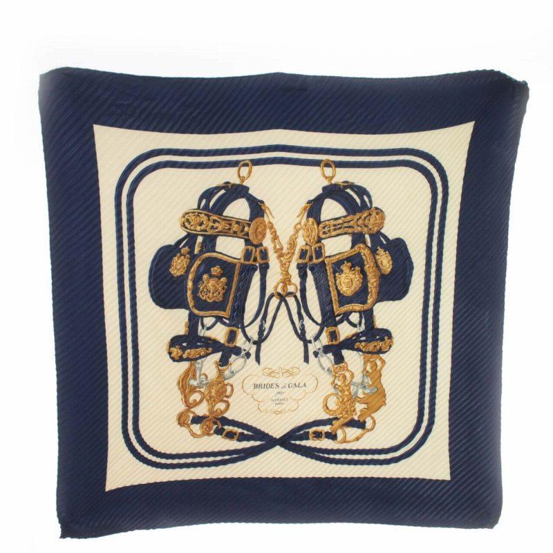 HERMES BRIDES de GALA スカーフ カレ90 式典用馬勒 エルメス カレ90 BRIDES de GALA 式典用馬勒 スカーフ シルク