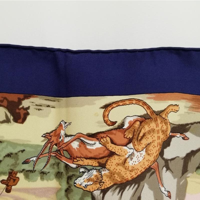 エルメス　スカーフ　カレ90 　アフリカのハント　Hermès HERMES（エルメス） カレ90 LA CHASSE en Afrique アフリカのハント