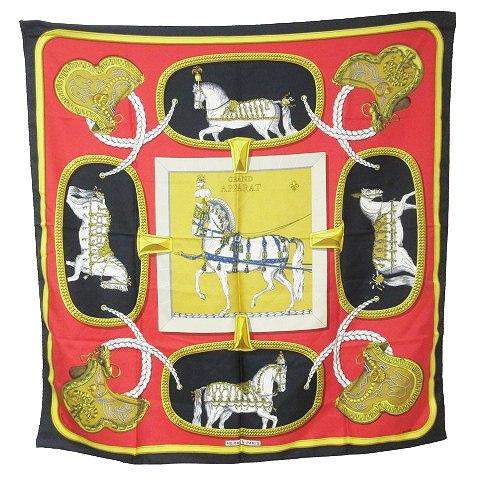 HERMES エルメス カレ90 スカーフ GRAND APPARAT 盛装の馬 HERMES エルメス カレ90 スカーフ GRAND APPARAT 盛装の馬