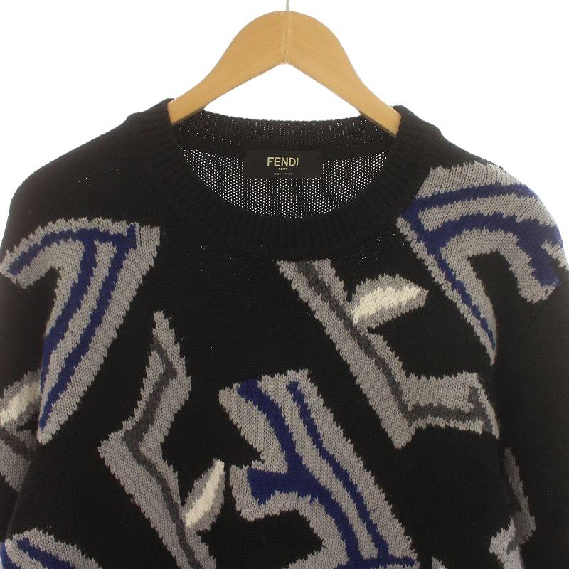 FENDI フェンディ 21AW FF フラグメント ウール ニット セーター FENDI フェンディ 21AW FFフラグメント ニット セーター 長袖