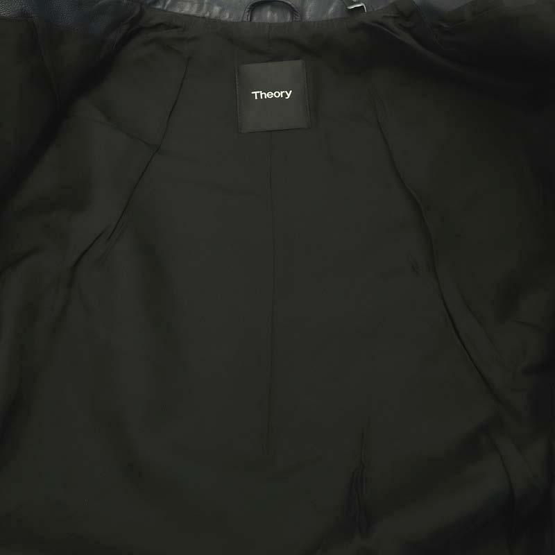 Theory セオリー ブルゾン レザー ニット 切替 ジャケット ブラック theory セオリー Theory AIRES NAPPA DRAFTED ZIP BLOUSON L
