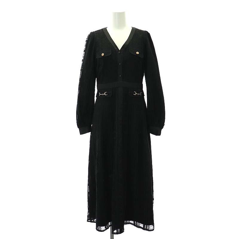 ハーリップトゥ Herlipto Nottingham Lace Long Dress Vネック 