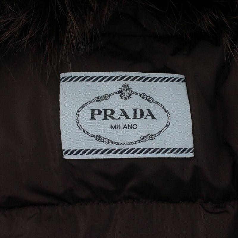 PRADA プラダ ダウンコート ロング ジップアップ フォックスファー