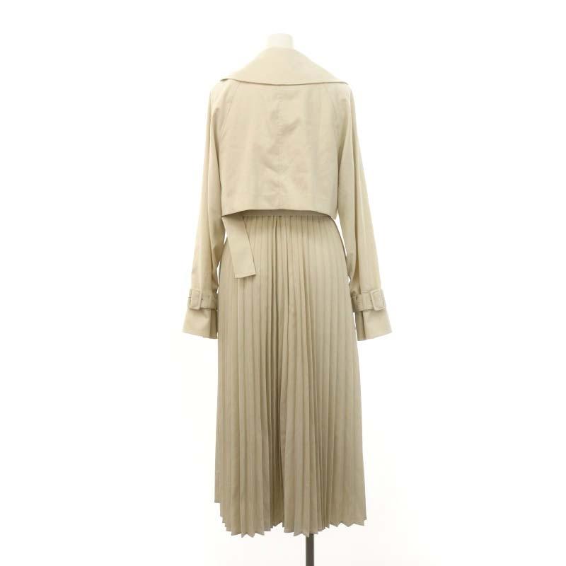 セルフォードプリーツトレンチコート ベルト ライナー付き ベージュ 美シルエット セルフォード CELFORD 23SS 4way プリーツトレンチコート ロング