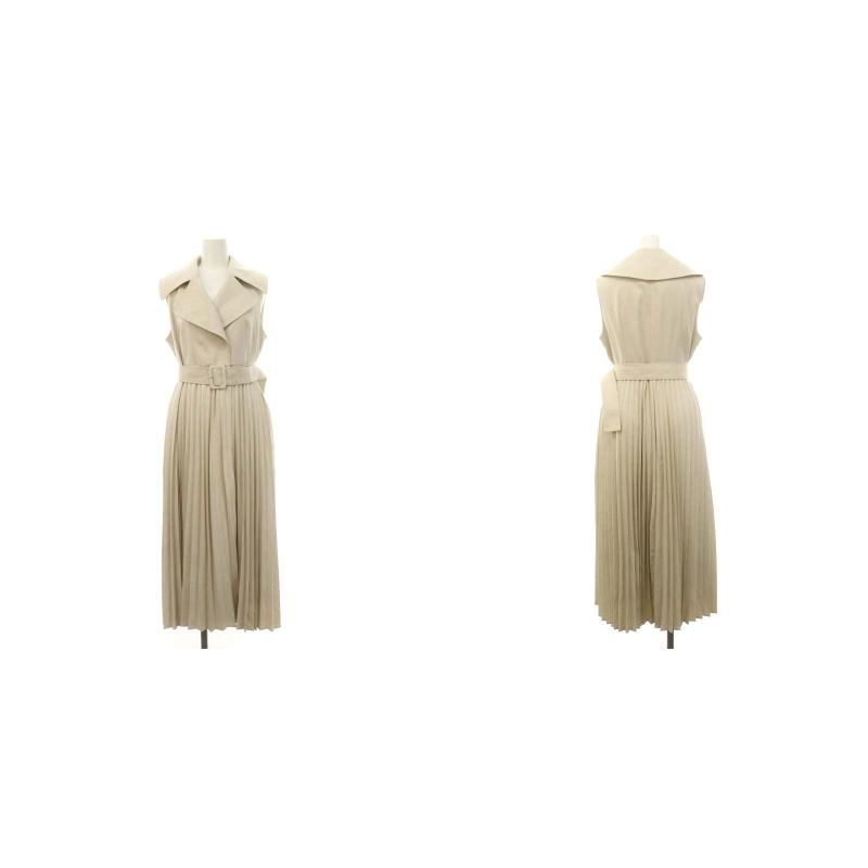 セルフォードプリーツトレンチコート ベルト ライナー付き ベージュ 美シルエット セルフォード CELFORD 23SS 4way プリーツトレンチコート ロング