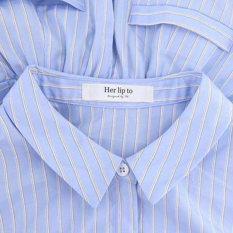 ハーリップトゥ Herlipto 24SS Armace Stripe Shirt Romper シャツ  