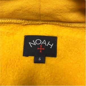 美品 NOAH 薄黄色 パーカー 肉厚 M ジップ フーディー ノア NOAH ノア ロゴ ジップ フーディー 23-070-122-0039-3-0 イエロー 黄色