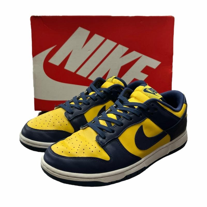 【中古】ナイキ NIKE DUNK LOW RETRO MICHIGAN ダンク ロー ミシガン DD1391-700 28 イエロー ネイビー ▲■250815 NIKE（ナイキ） DUNK LOW RETRO MICHIGAN ダンク ロー レトロ ミシガン