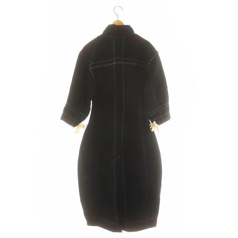 ジルサンダー JIL SANDER 配色ステッチ ワンピース ウール ジップ