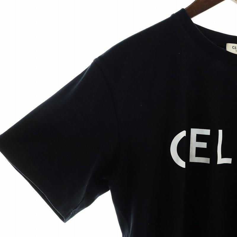 CELINE セリーヌ Tシャツ カットソー 半袖 ロゴプリントデザイン 