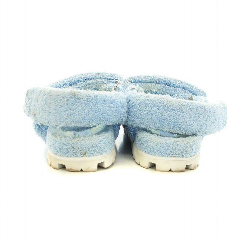 PRADA テリークロス タオル地 サンダル PRADA プラダ テリークロス トライアングル プレート サンダル