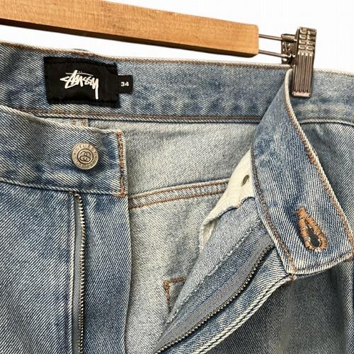 STUSSY（ステューシー） ワイド デニム パンツ ウォッシュ加工 34 L位
