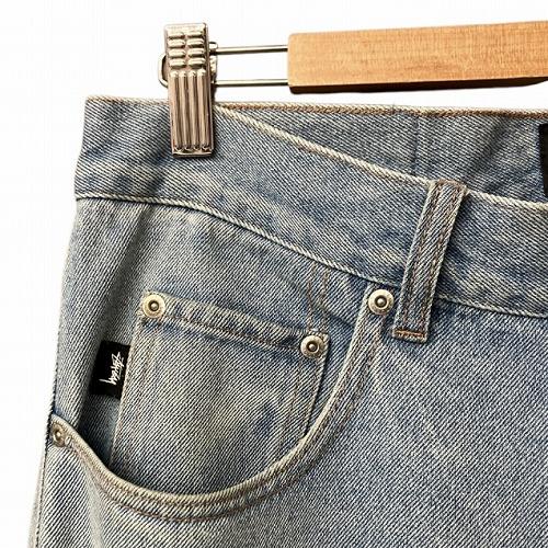 STUSSY（ステューシー） ワイド デニム パンツ ウォッシュ加工 34 L位