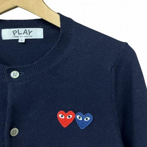 COMME des GARÇONS カーディガン L ネイビー PLAY COMME des GARCONS 新品 プレイ コムデギャルソン MENS