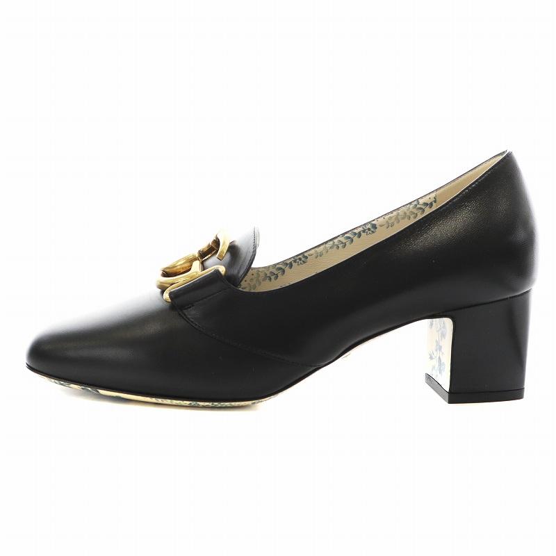 グッチ GGマーモント パンプス スクエアトゥ チャンキーヒール 525333 GUCCI 未使用品 グッチ GGマーモント パンプス スクエアトゥ